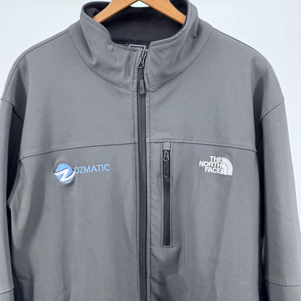 The North Face Gray Softshell Jacket Full Zip Mens Size XL Ozmatic Engineering - Picture 2 of 13
